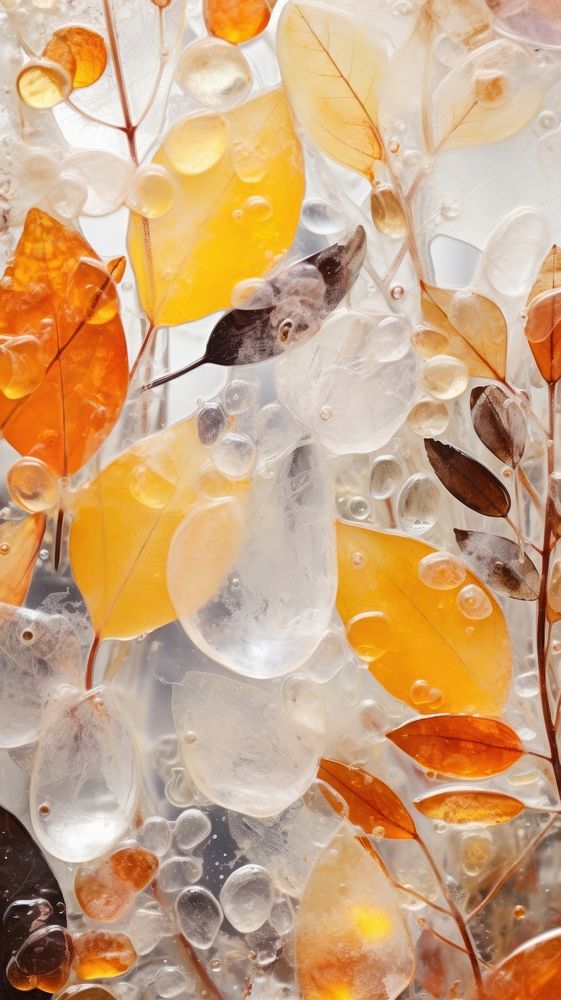 Backgrounds autumn plant glass.