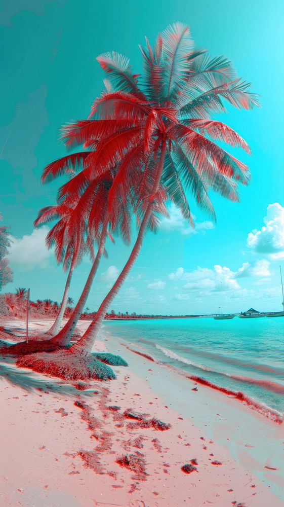 Anaglyph beach outdoors nature plant.