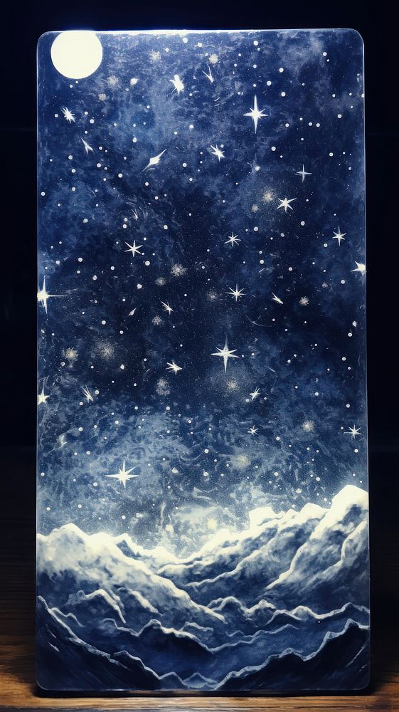 Night sky glass fusing art astronomy nature moon.