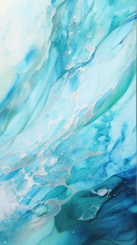 Ocean glass fusing art turquoise textured nature.