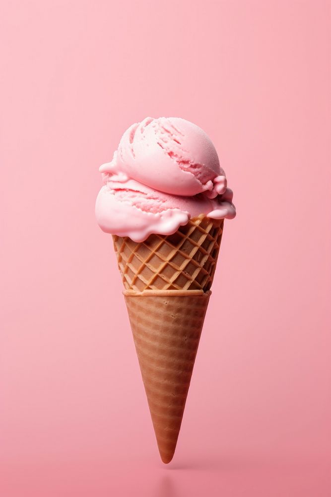 Pink ice cream dessert food chocolate.