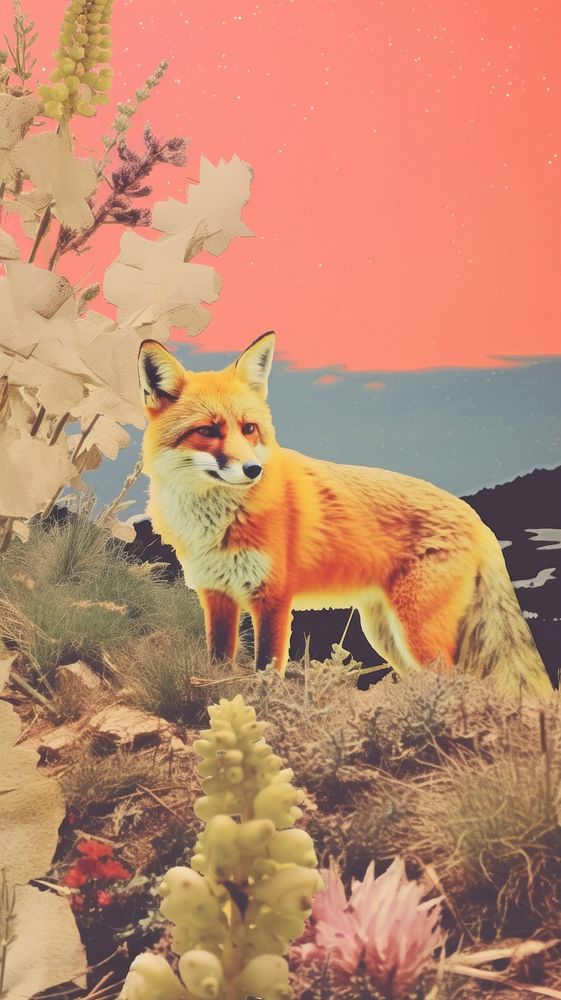 Red fox wildlife animal mammal.