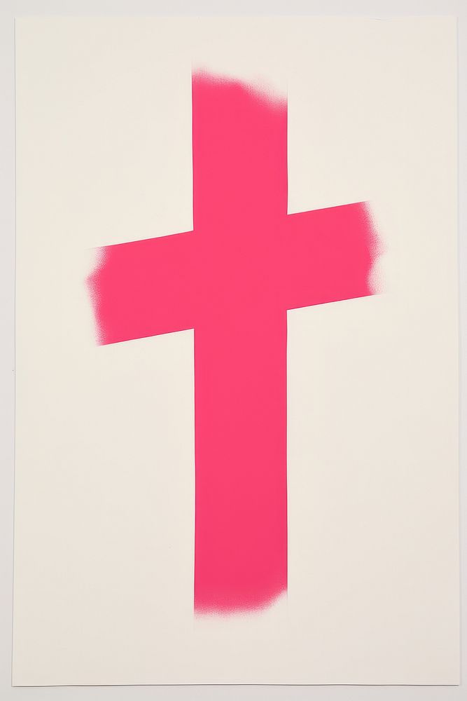 A cross symbol white background creativity.