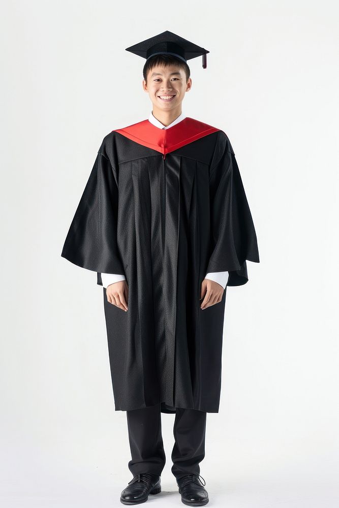 Happy chinese man graduation student university.