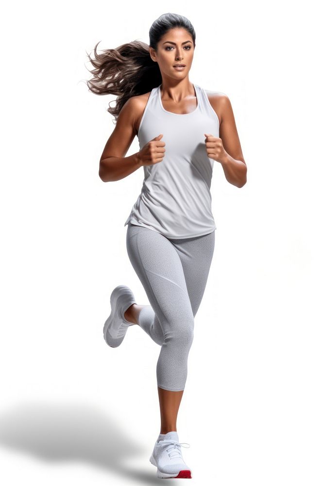 Latin woman exercise jogging running adult.