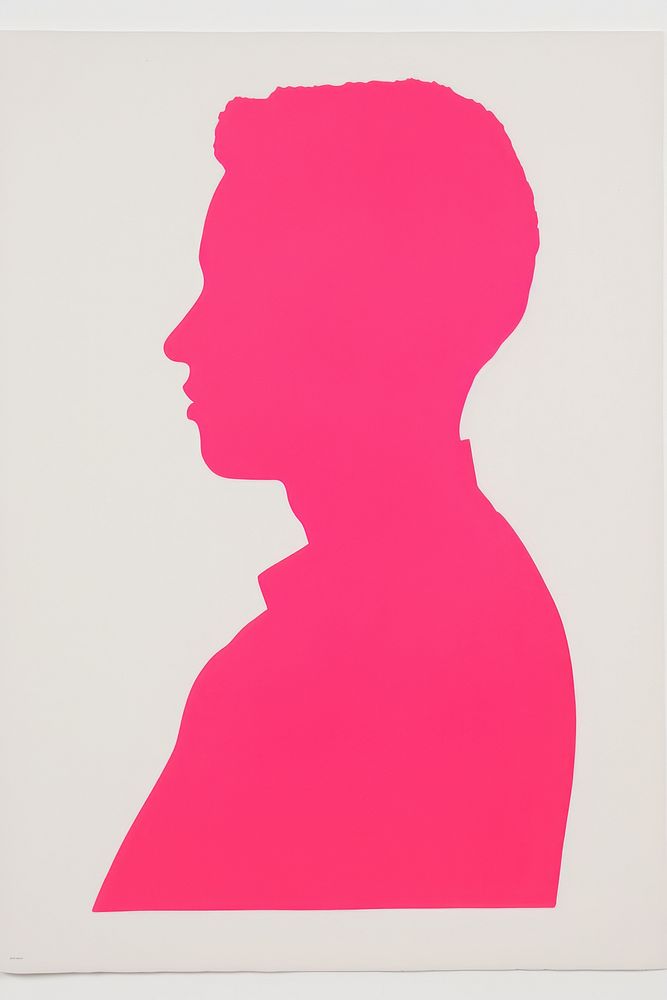 A teenager silhouette adult art.