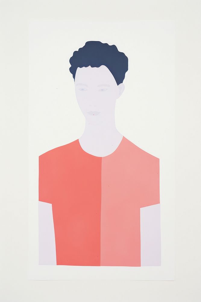 A teenager painting art white background.