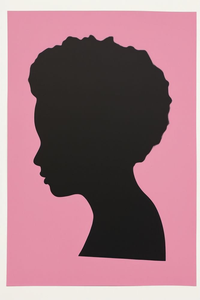 A teenager silhouette adult white background.