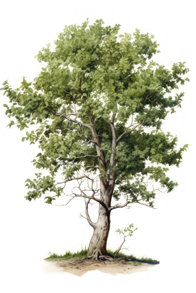 Botanical illustration of a tree plant tranquility outdoors.