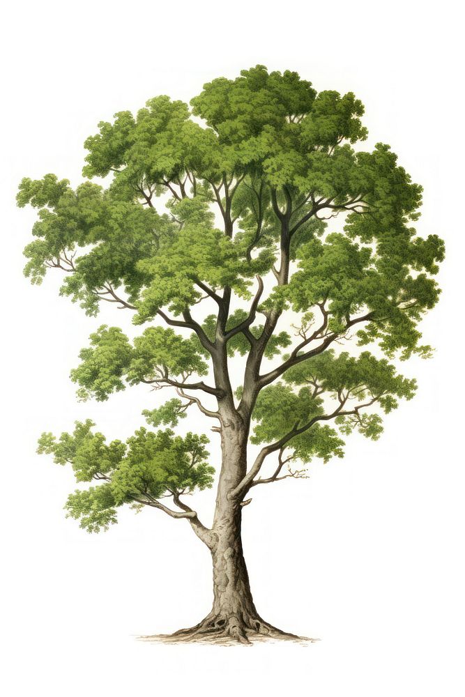 Botanical illustration of a tree plant tranquility outdoors.