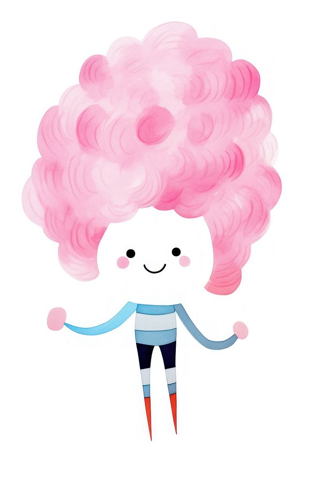 A cotton candy toy white background creativity.
