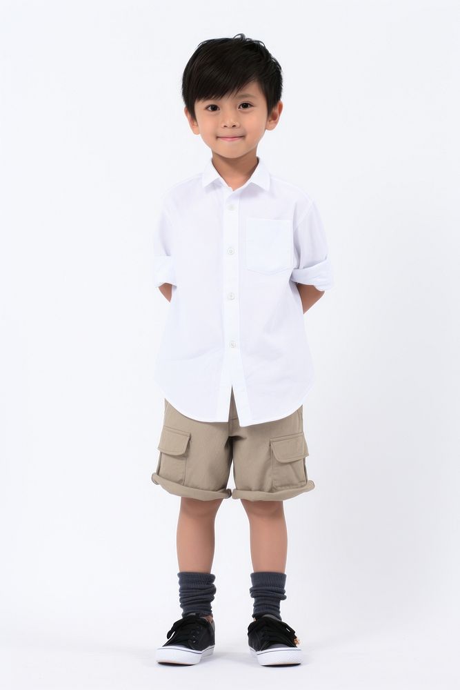 Japanese boy student shorts sleeve child.