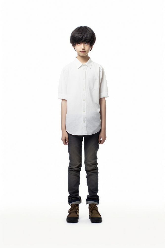 Japanese boy student footwear standing sleeve.