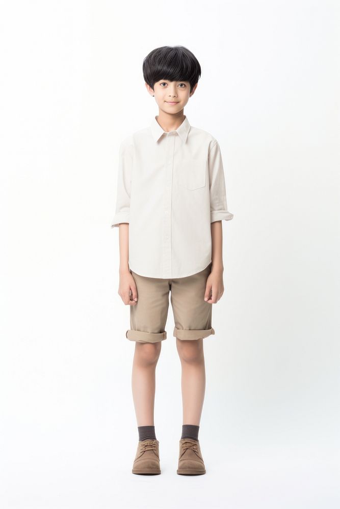 Japanese boy student shorts sleeve child.