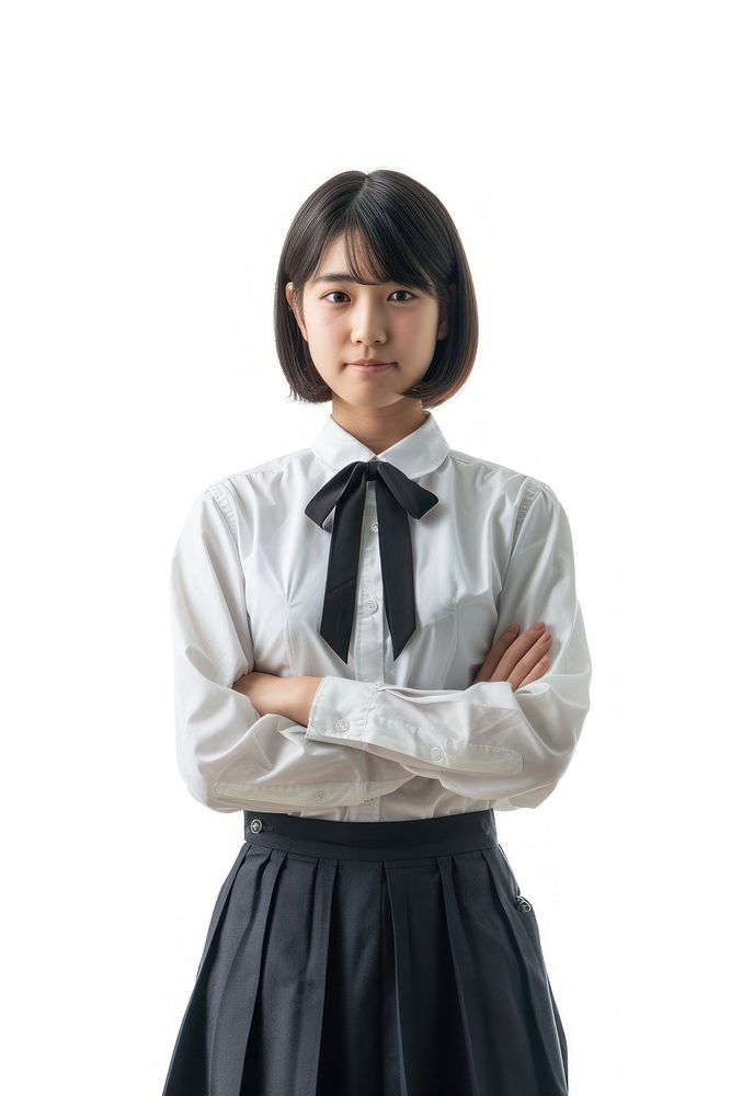 Japanese female student blouse shirt white.