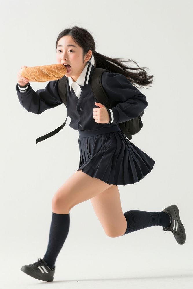 Japanese female student footwear skirt adult.