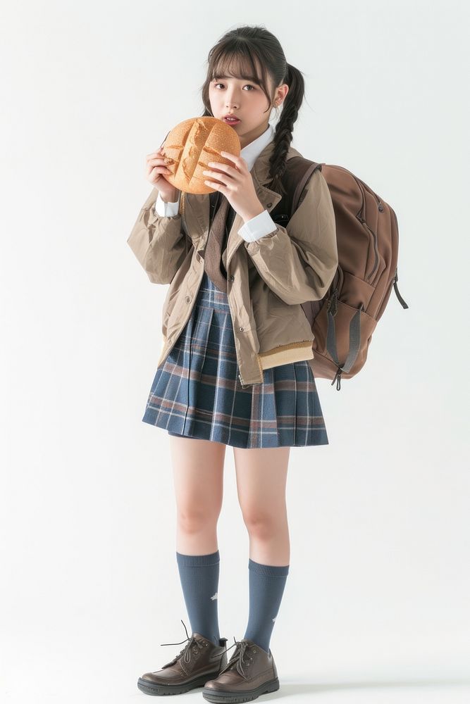 Japanese female student skirt photo coat.