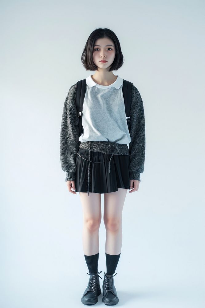 Japanese female student miniskirt sleeve architecture.