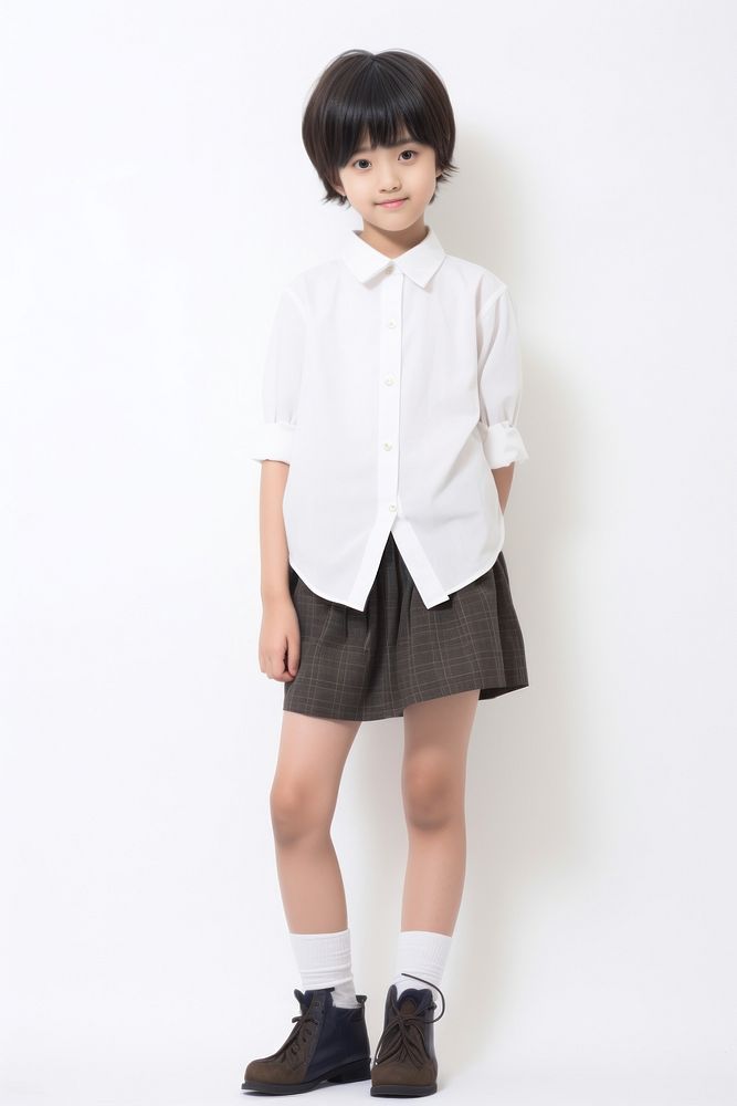 Japanese girl student miniskirt footwear shorts.