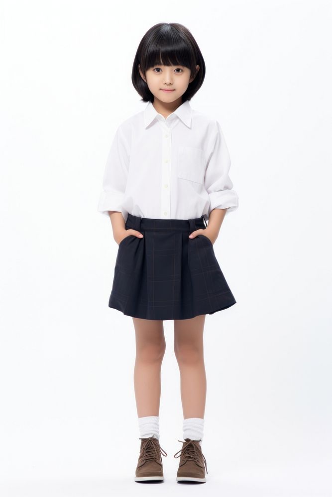 Japanese girl student miniskirt footwear child.