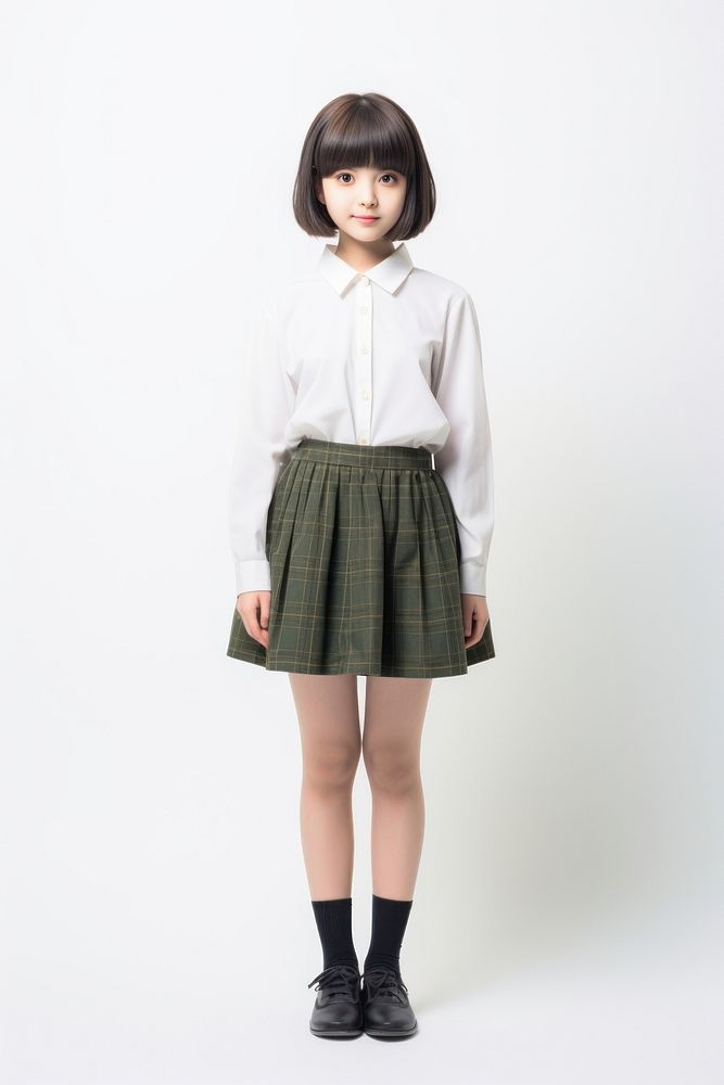 Japanese girl student miniskirt footwear shoe.