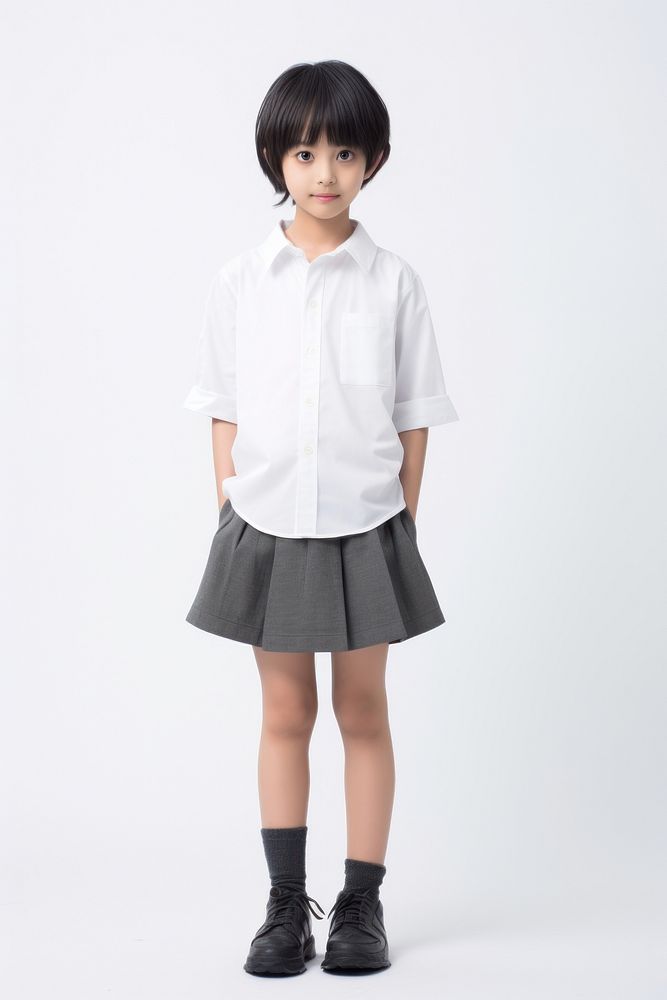 Japanese girl student miniskirt footwear white.