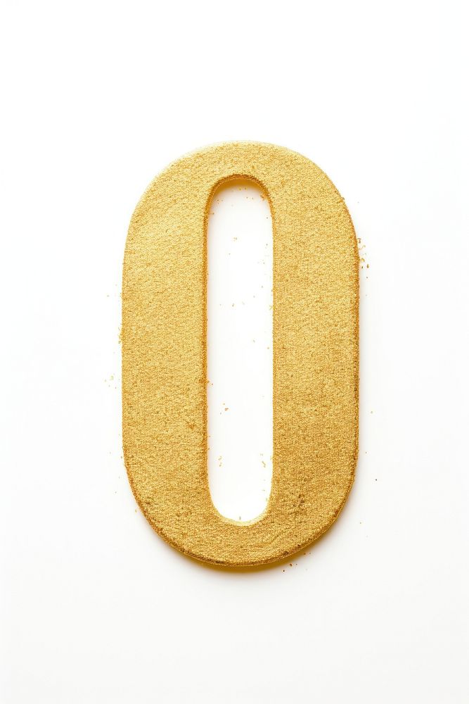 Golden 0 number text white background simplicity.