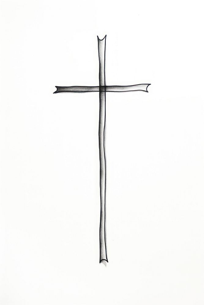 A cross crucifix symbol line.