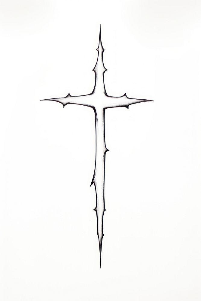 A cross symbol line creativity.