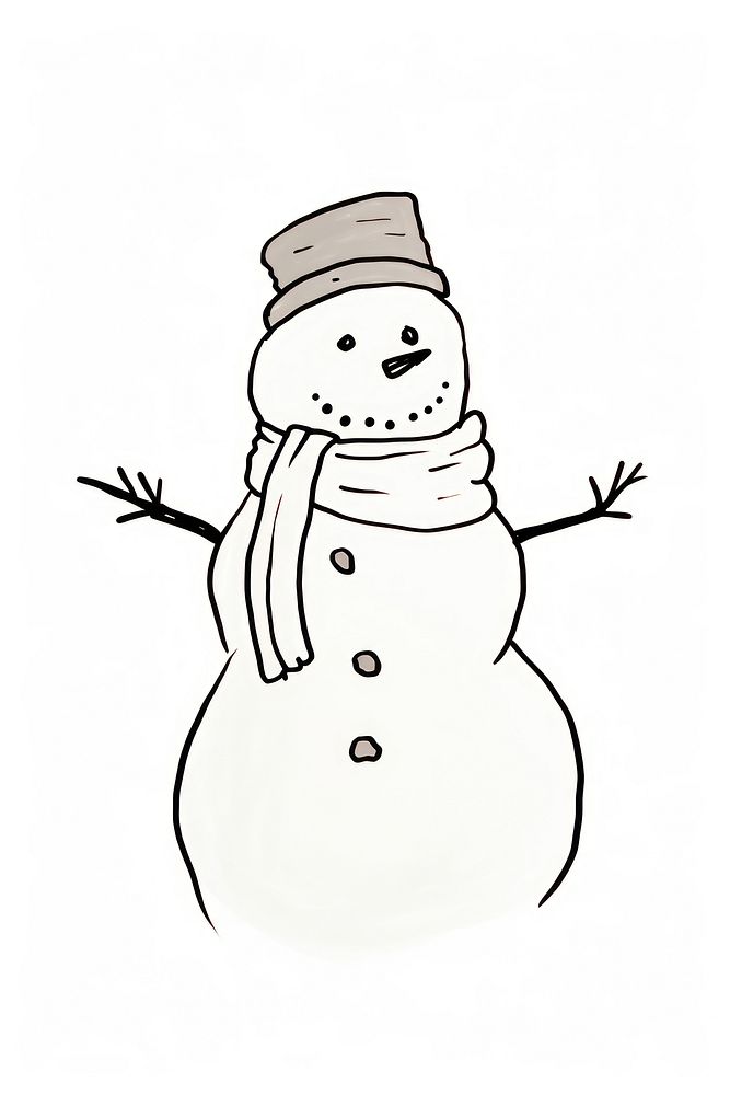 Snowman winter white representation.