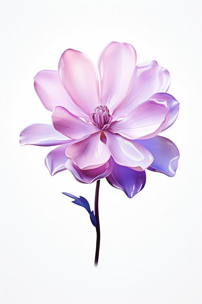 A lilac flower isolated on clear solid background blossom petal plant.