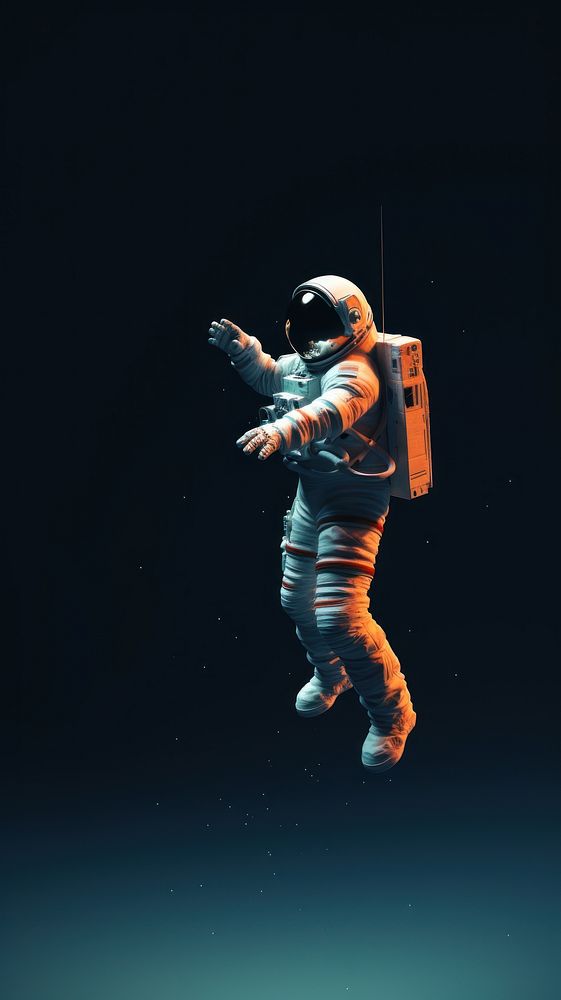 Astronaut space performance futuristic.