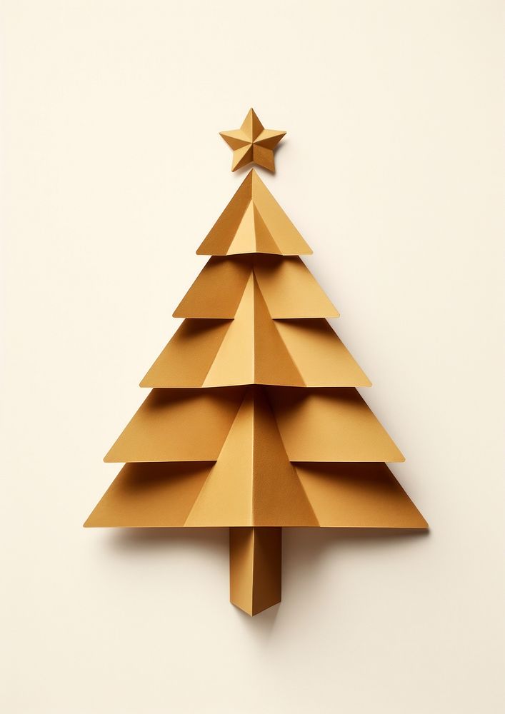 2d Christmas tree symbol made of cardboard paper christmas christmas tree anticipation.