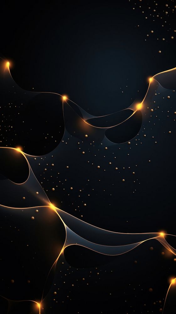 Glowing connected dots on dark backgrounds abstract pattern.
