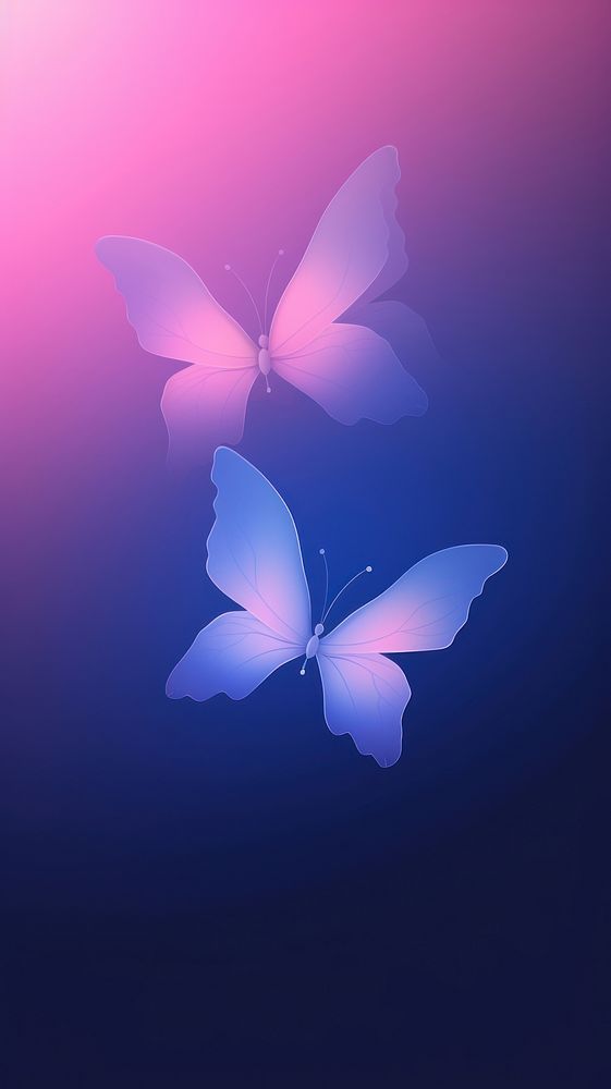 Abstract blurred gradient illustration butterflies animal purple petal.