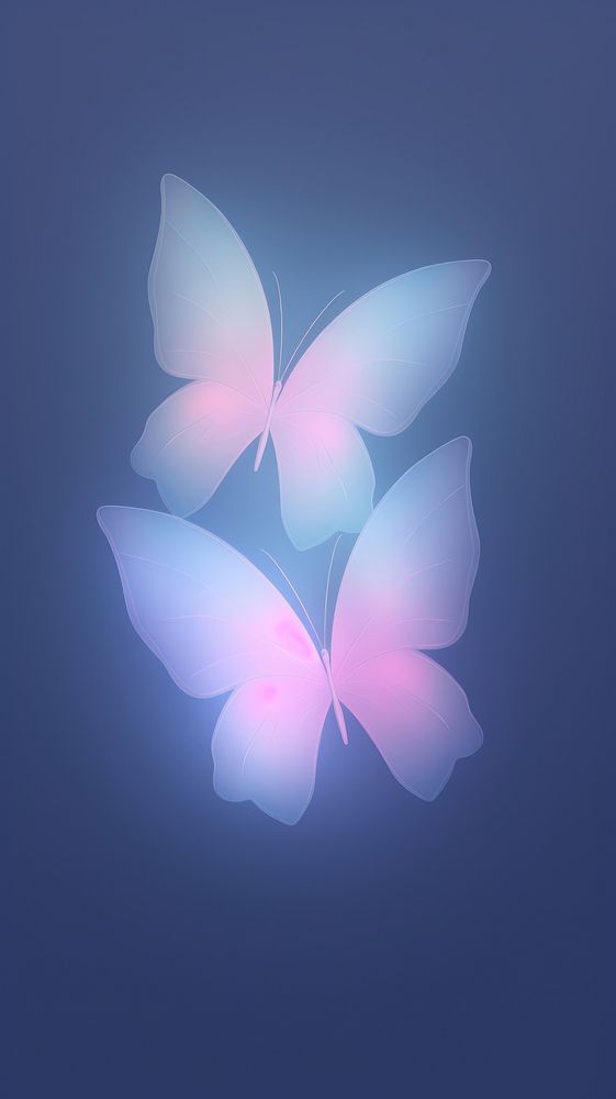 Abstract blurred gradient illustration butterflies purple petal blue.