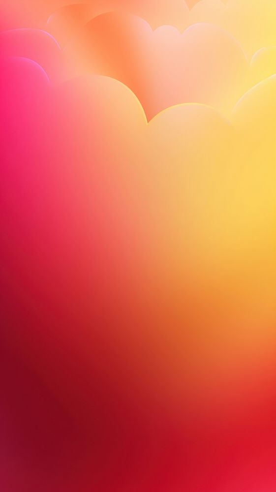 Abstract blurred gradient illustration hearts yellow pink backgrounds.