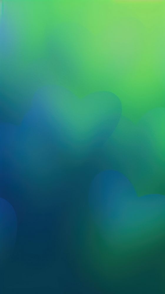 Abstract blurred gradient illustration hearts background green backgrounds blue.