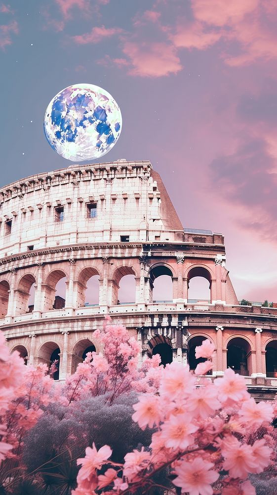 Flower colosseum plant moon.