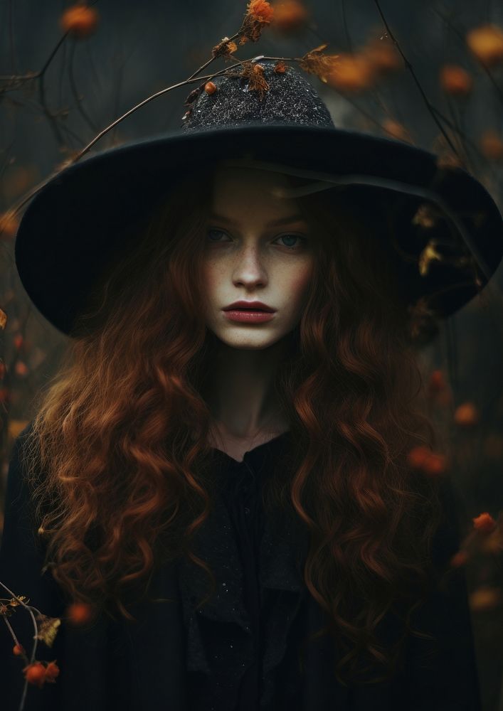 A witch portrait photography mystery fashion.