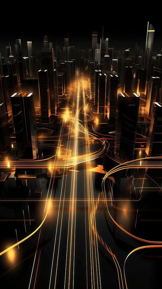 Portraying an illuminated traffic flow city architecture backgrounds.
