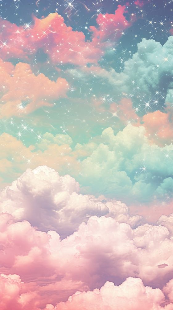 Pastel wallpaper clouds pattern outdoors nature sky.