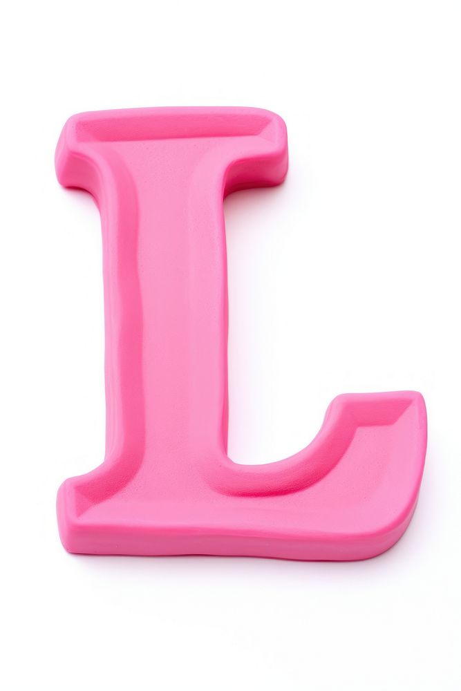 Letter L text number pink.