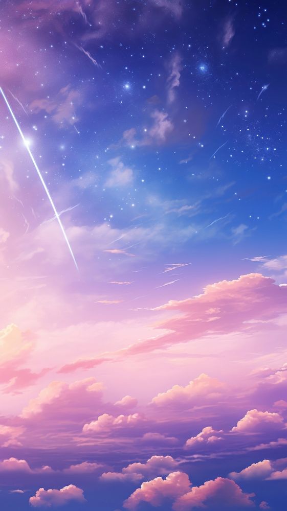 Meteor in sky backgrounds outdoors nature.