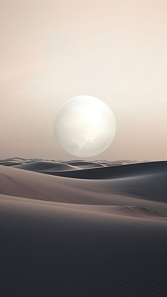 Desert moon reflection outdoors.