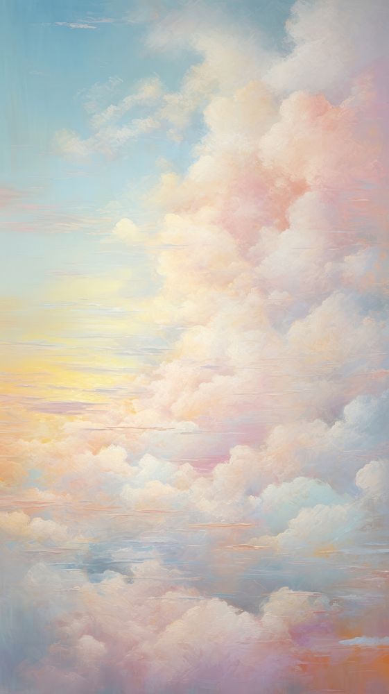 Painting cloud sky outdoors.