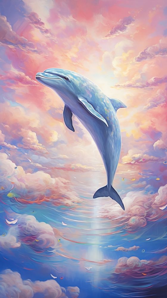 Dolphin painting animal mammal.