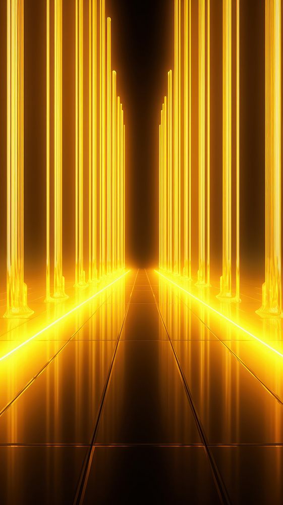 Modern Futuristic Yellow Neon Lights light futuristic lighting.