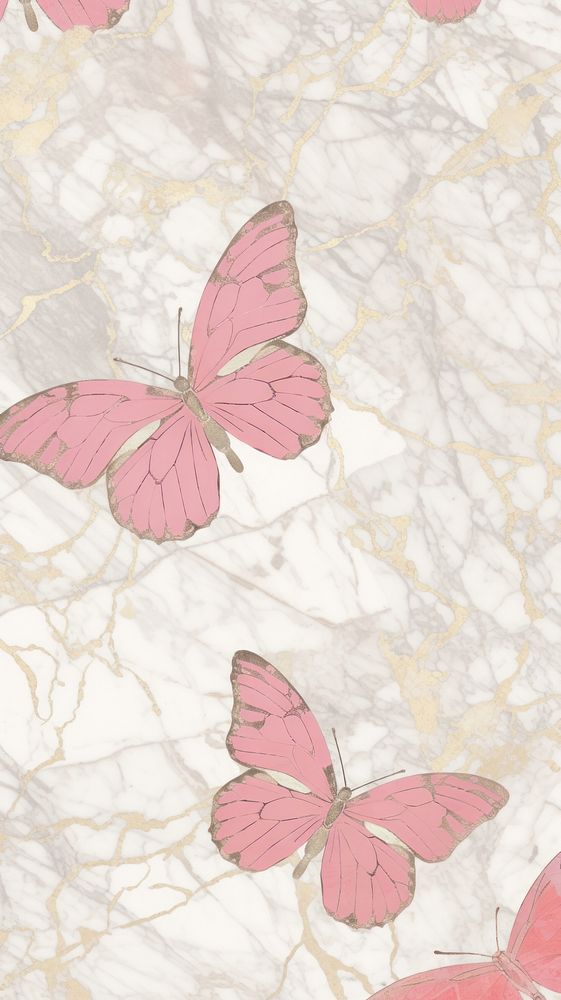 Butterfly pattern marble wallpaper backgrounds insect petal.