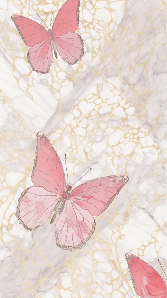 Butterfly pattern marble wallpaper backgrounds petal art.
